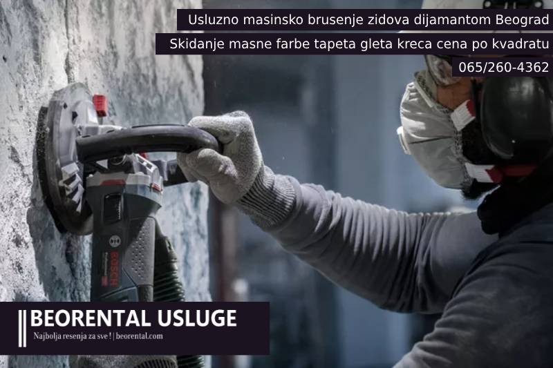 Usluzno masinsko skidanje tapeta spanskog zida masne…