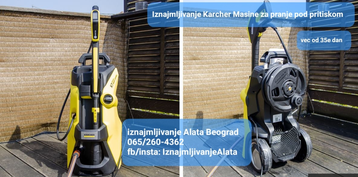iznajmljivanje masine za pranje pod pritiskom puske za pranje beograd karcher kranzle